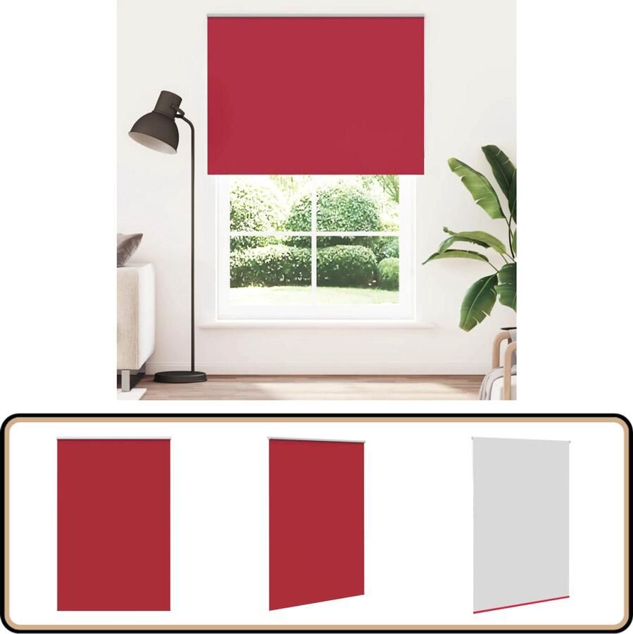 VidaXL Rolgordijn verduisterend 155x230 cm Rood Rolgordijnen Gordijnen Verduisteringsgordijnen Woonaccessoires Kamerscherm