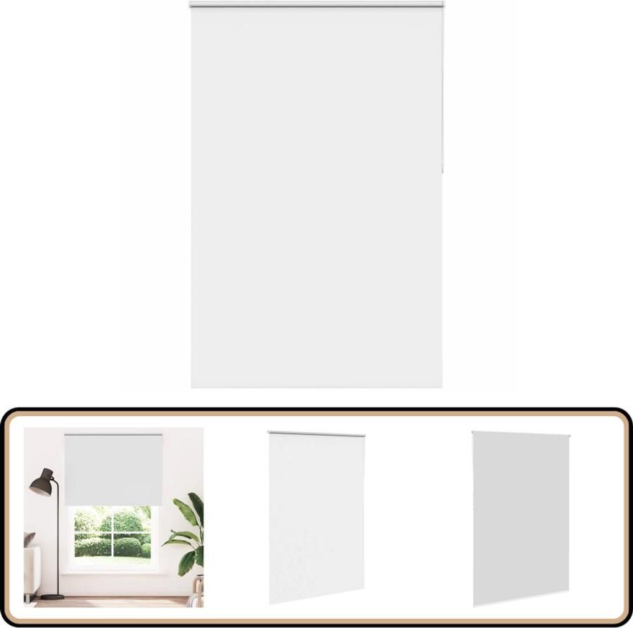 VidaXL Rolgordijn Verduisterend 155x230 cm Wit Rolgordijn Verduisterend Gordijn Kamerscherm Privacy Screen Lichtregelaar