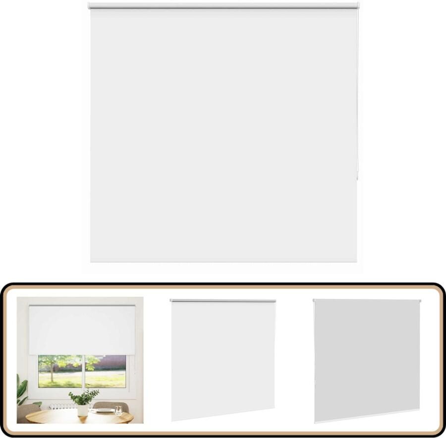 VidaXL Rolgordijn Verduisterend 160x175 cm Wit Rolgordijnen Verduisterend Gordijn Kamerscherm Privacy Screen Licht Regulering