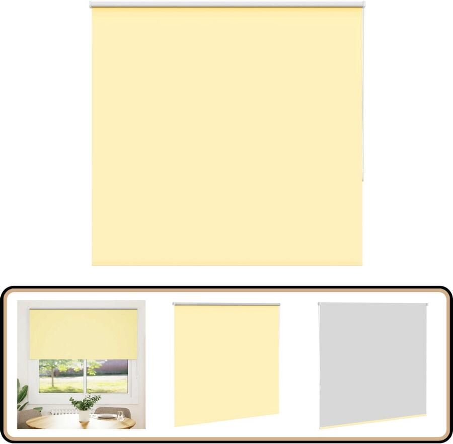 VidaXL Rolgordijn Verduisterend 165x175 cm Geel Rolgordijnen Gordijnen Verduisterend Gordijn Privacy Gordijn Kamerscherm