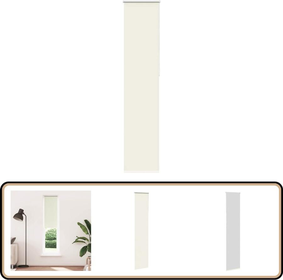 VidaXL Rolgordijn Verduisterend 45x230 cm Gebroken Wit Rolgordijn Privacy Gordijn Lichtwerende Gordijnen Kamerscherm Interieur Decoratie