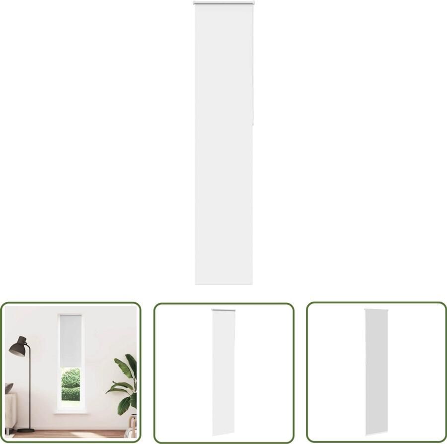 VidaXL Rolgordijn Verduisterend 50x210 cm Wit Rolgordijn Verduisterend Privacy Lichtregeling Kamerscherm