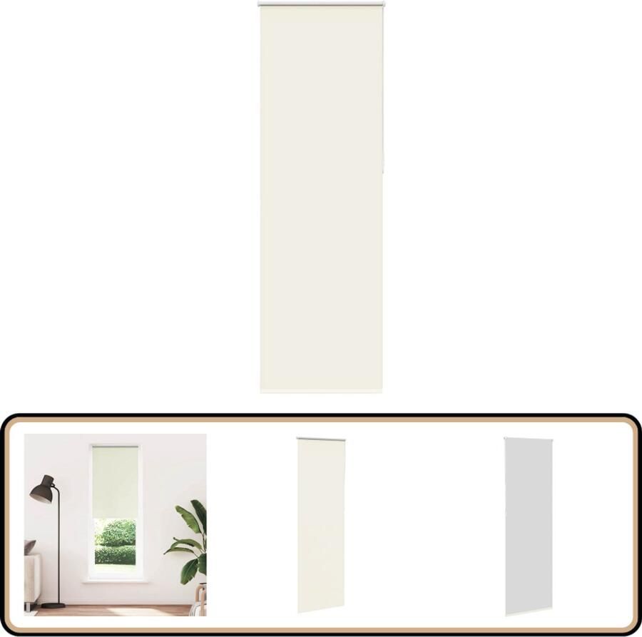 VidaXL Rolgordijn Verduisterend 65x210 cm Wit Rolgordijn Privacy Lichtregeling Verduisterend Kamerscherm