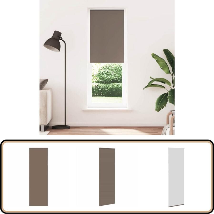 VidaXL Rolgordijn Verduisterend 65x230 cm Koffie Rolgordijn Verduisterend Gordijn Kamerscherm Interieur Decoratie Woonkamer Decoratie