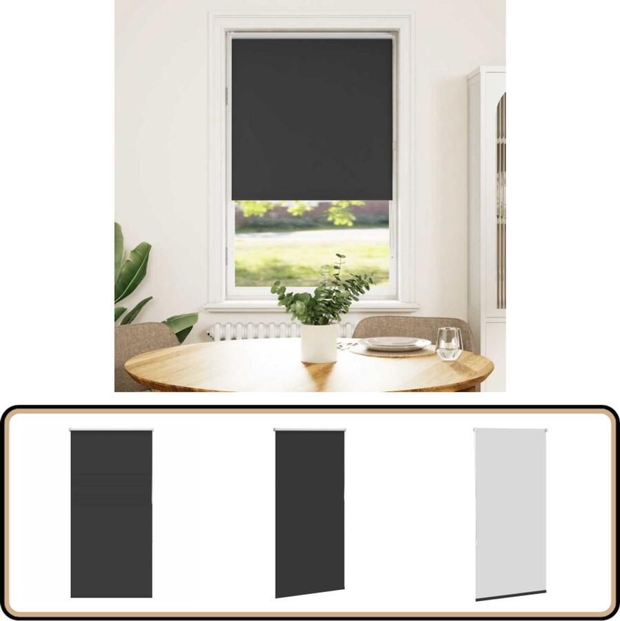VidaXL Rolgordijn Verduisterend 70x175 cm Polyester Rolgordijn Verduisterend Gordijn Blackout Gordijn Kamerscherm Woonkamer Decoratie