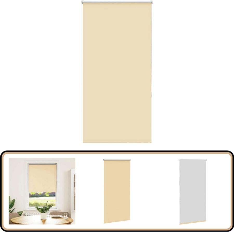 VidaXL Rolgordijn Verduisterend 75x175 cm Beige Rolgordijnen Privacy Gordijnen Verduisteringsgordijnen Kamerscherm Woonkamer Decoratie