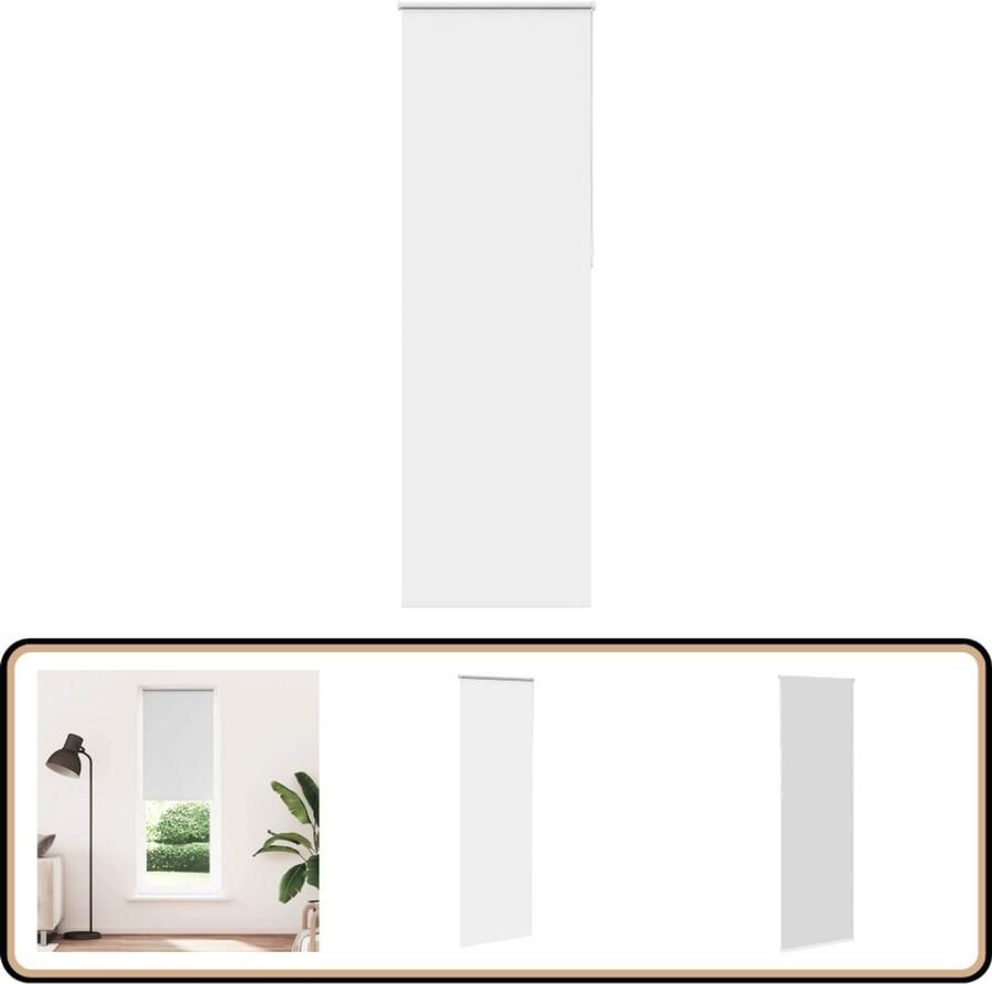 VidaXL Rolgordijn Verduisterend 75x210 cm Wit Rolgordijn Verduisterend Gordijn Kamerscherm Privacy Screen Lichtregelaar