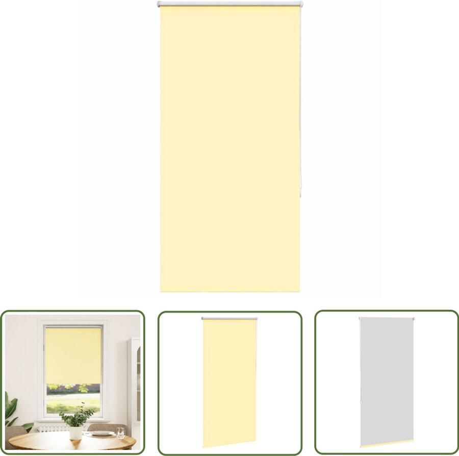 VidaXL Rolgordijn Verduisterend 85x150 cm Geel Rolgordijnen Gordijnen Privacy Lichtwering Kamerscherm