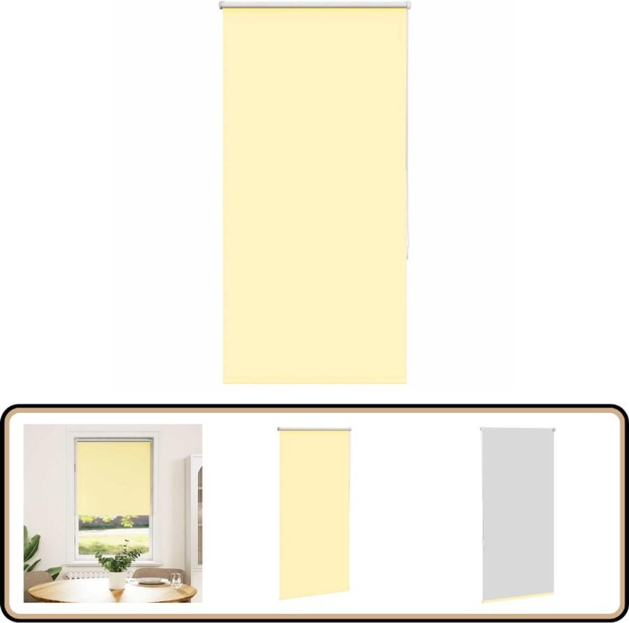 VidaXL Rolgordijn Verduisterend 85x150 cm Geel Rolgordijnen Gordijnen Privacy Lichtwering Kamerscherm