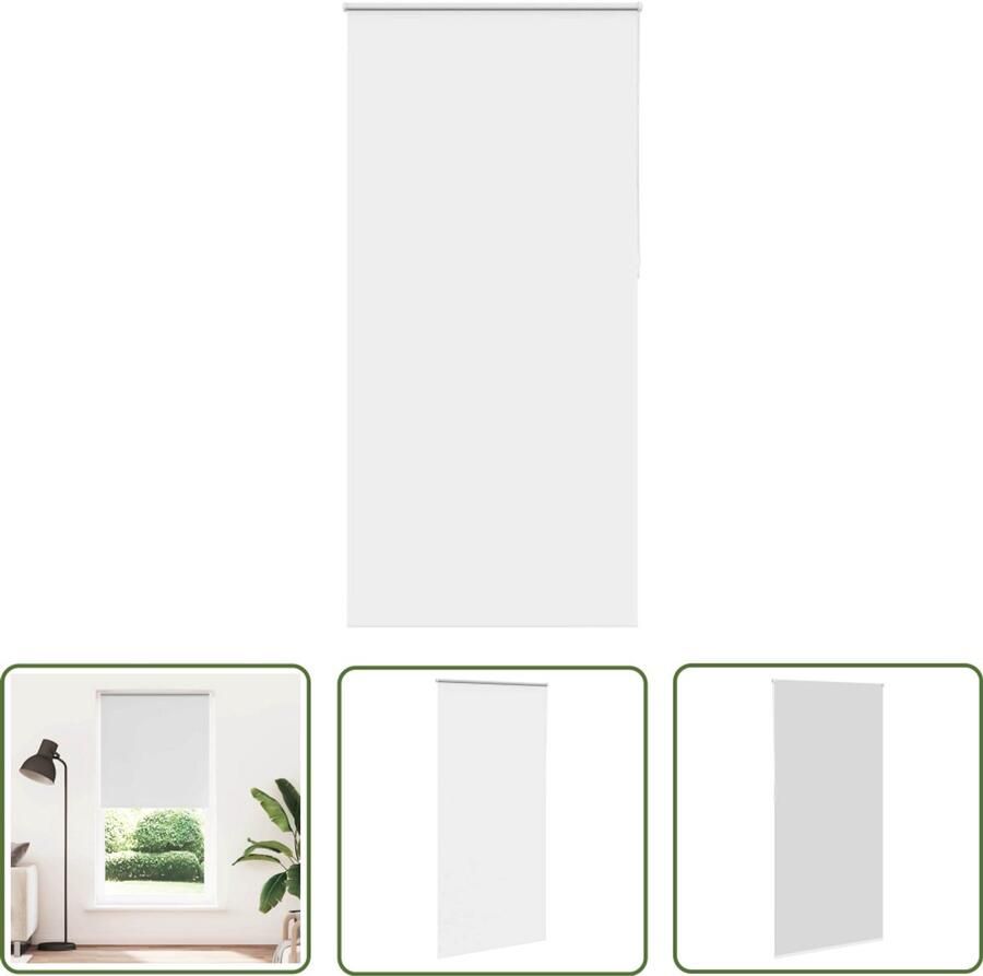 VidaXL Rolgordijn Verduisterend 90x230 cm Wit Rolgordijn Verduisterend Gordijn Privacy Gordijn Kamerscherm Woonaccessoire
