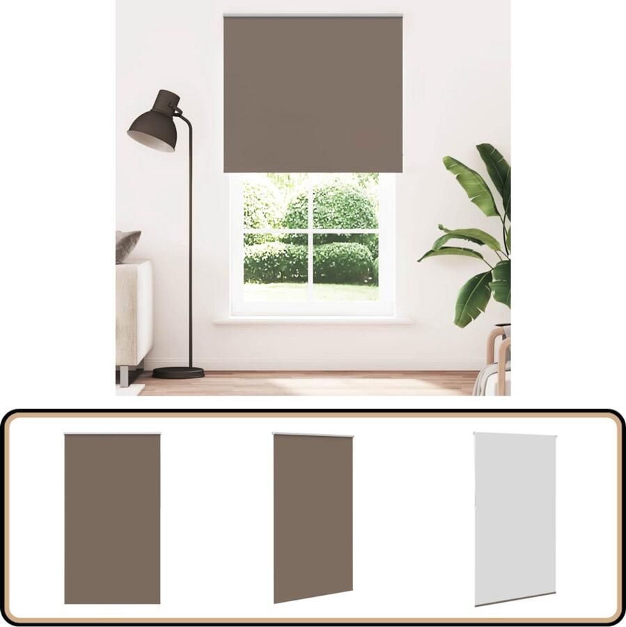 The Living Store Rolgordijn verduisterend koffie 125x210 cm stofbreedte 121 6 cm Rolgordijnen Gordijnen Verduisteringsgordijnen Kamerscherm Privacy