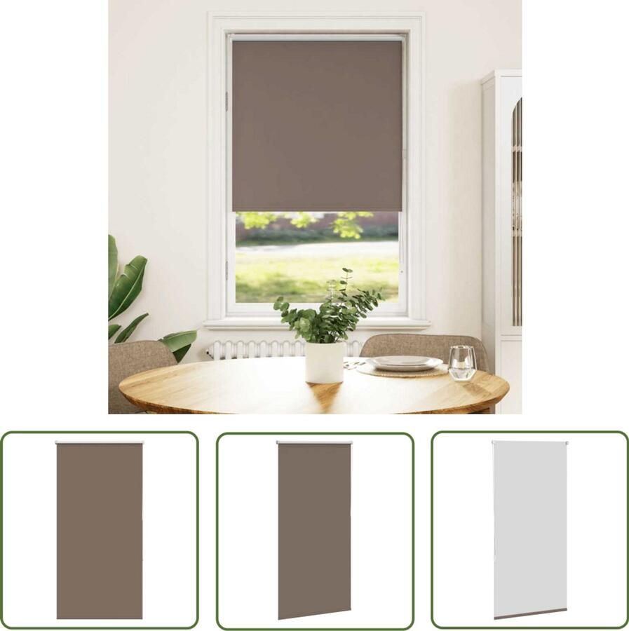 The Living Store Rolgordijn verduisterend koffie 70x175 cm stofbreedte 65 7 cm Rolgordijn Privacy Gordijnen Lichtwerende Gordijnen Kamerscherm Interieur Decoratie