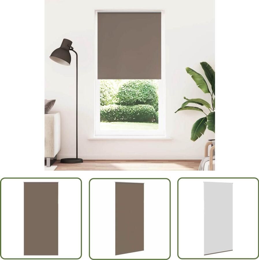 The Living Store Rolgordijn verduisterend koffie 90x230 cm stofbreedte 85 7 cm Rolgordijn Verduisterend Gordijn Kamerscherm Interieur Decoratie Koffie Bruin