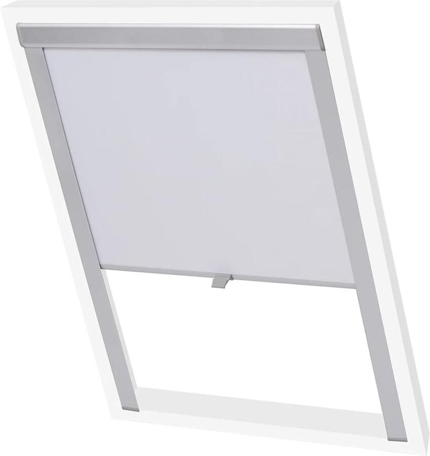 VidaXL Rolgordijn Verduisterend Wit M08 308 Rolgordijn Verduisterend Velux Witte Rolgordijnen Zonwering Binnendecoratie Kamerscherm - Foto 2