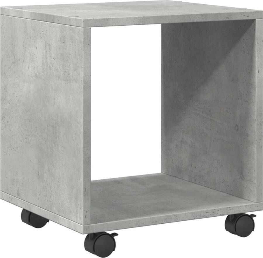 VidaXL Rolkast 37x33x42 5 cm Betongrijs Hout Rolkast Kasten Opslagruimte Houten Kast Grijze Kast Multifunctionele Kast Badkamerkast Woonkamerrkast Slaapkamerskast Kantoorkast Boekenkast Sierkasten
