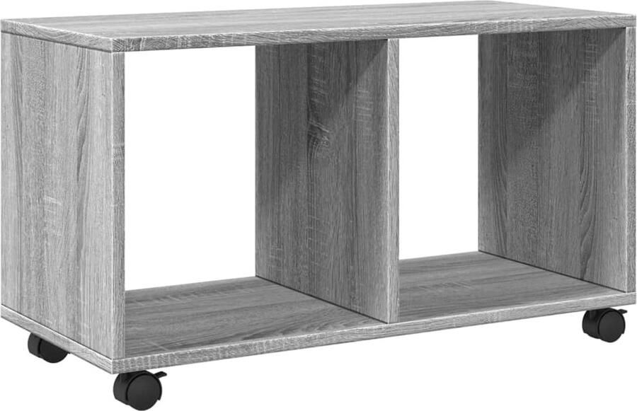 VidaXL Rolkast 72x33x42 5 cm Grijs Sonoma Eiken Rolkast Houten Kast Grijze Kast Opslagkast Multifunctioneel Meubel Boekenplank Sierkasten Badkamerkast Keukenkasten Slaapkamer Meubels