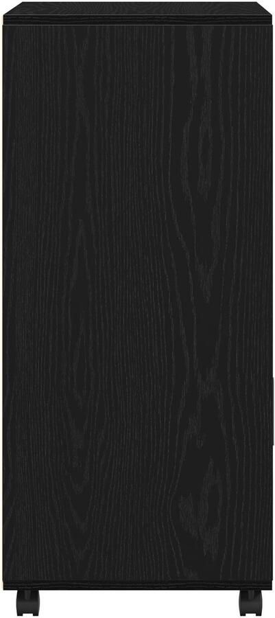 VidaXL Rolling Cabinet Zwart Eiken 55 x 40 x 91 cm Bewerkt hout - Foto 2