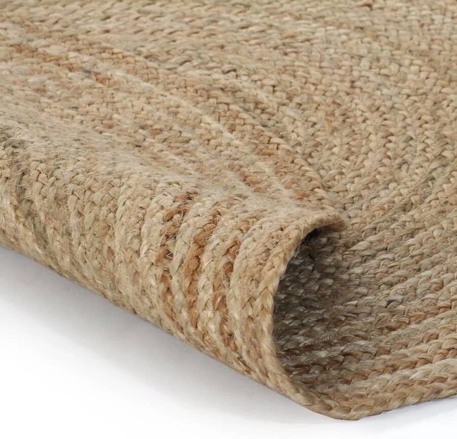 VidaXL Rond Jute Tapijt 150 cm Natuurlijk Design Jute Tapijt Rond Tapijt Vloerkleed Natuurlijk Tapijt Handmade Tapijt Beige Tapijt Living Room Tapijt Slaapkamer Tapijt