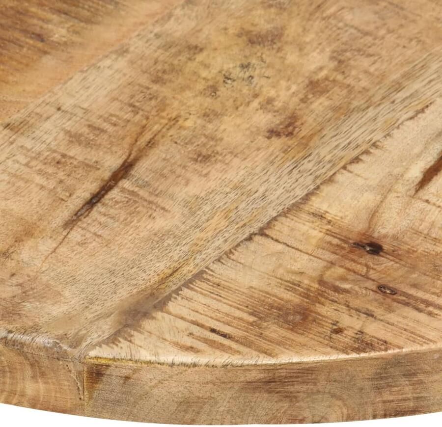 VidaXL Rond Tafelblad 50 cm Massief Mangohout Houten Tafelblad Mangohout Tafelblad Diameter 50cm Industrieel Tafelblad Vintage Tafelblad Rond Tafelblad
