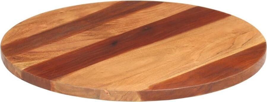 VidaXL Rond Tafelblad 60 cm Massief Acaciahout Houten Tafelblad Acacia Hout Rond Tafelblad Vintage Tafelblad Landelijke Tafelblad Salontafel Eettafel Bistro Tafellaag