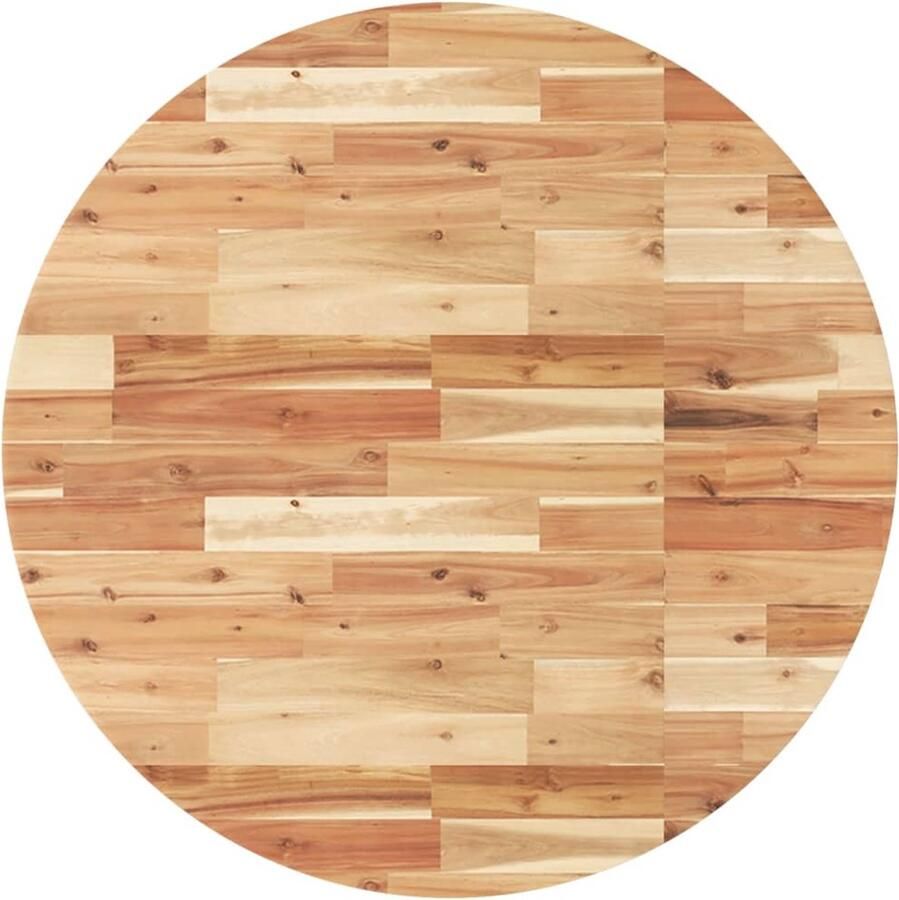VidaXL Rond tafelblad ?90 cm massief acaciahout Bureaublad Acaciahout Ronde Tafel Tafelblad Salontafel