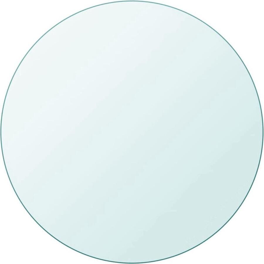 VidaXL Rond tafelblad van gehard glas 900 mm transparant Tafelblad Gehard Glas Tafelblad Vervangen Diningtable Top Keukenblad Koffiehoek Tafellaag Transparent Rond Tafelblad - Foto 2