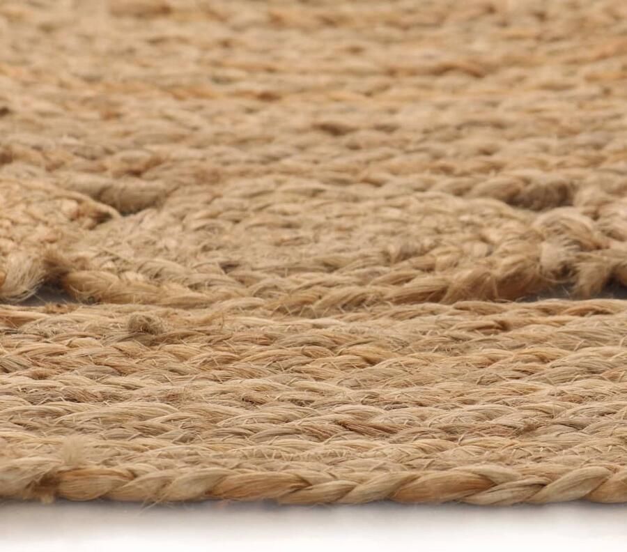 VidaXL Rond Tapijt van Gevlochten Jute 210 cm Jute Tapijt Rond Tapijt Natuurtapijt Vintage Tapijt Handmade Tapijt Living Room Tapijt Slaapkamers Tapijt Beige Tapijt Groot Tapijt 210 Cm Tapijt