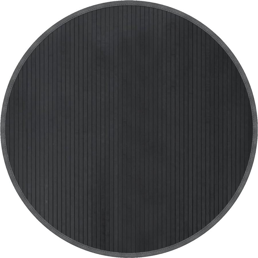 VidaXL Rond Vloerkleed 100 cm Bamboe Grijs