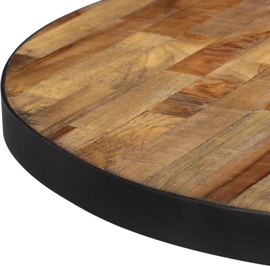 VidaXL Ronde Salontafel ?55x40cm Gerecycled Teakhout Salontafel Teakwood Vintage Meubels Industriële Meubels Woonaccessoires Bijzettafel - Foto 2