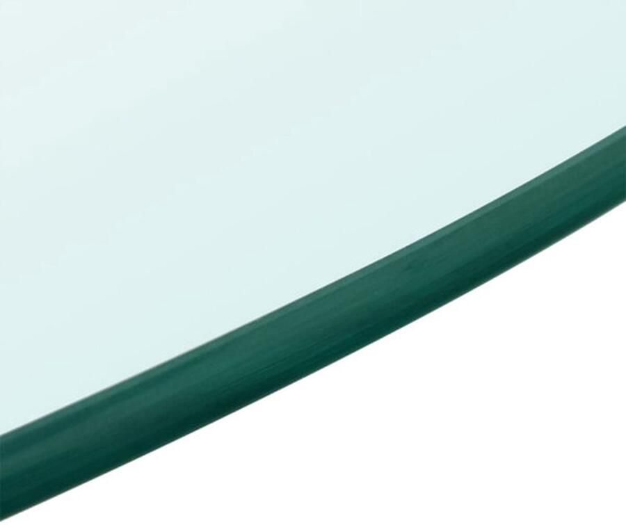 VidaXL Ronde Tafelblad 500mm Gehard Glas Tafelblad Glazen Tafelblad Eetkamertafel Salontafel Buitentafel Gehard Glas Transparent Tafeldecoratie Keukenaccessoires Diningtabletop Coffeetable Top - Foto 2