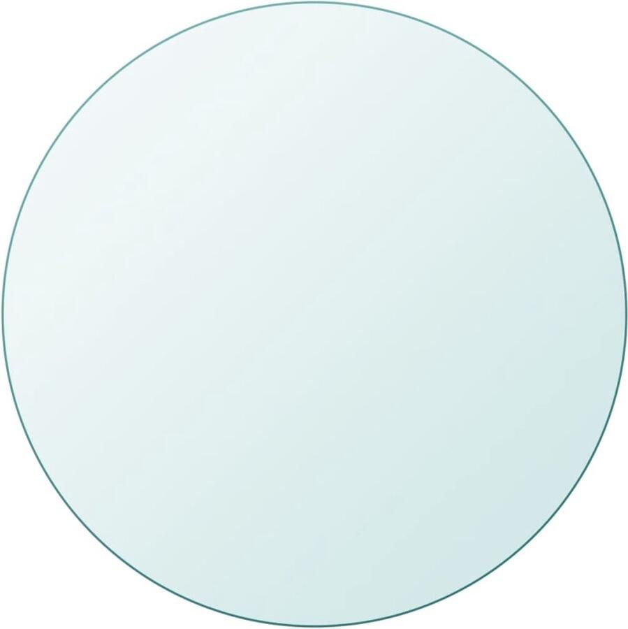 VidaXL Ronde Tafelblad Gehard Glas 800 mm Tafelblad Gehard Glas Tafelblad Vervangen Eetkamerstoel Salontafel Buitentafel Transparent Rond 80 Cm Keukenaccessoires - Foto 2