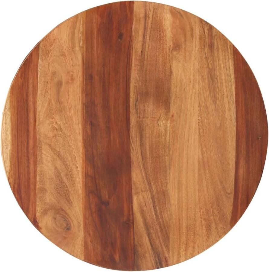 VidaXL Tafelblad Rond 50 cm Massief Acaciahout Houten Tafelblad Ronde Tafelblad Acacia Hout Vintage Tafelblad Landelijke Tafel