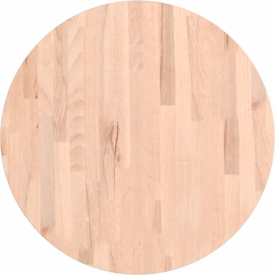 The Living Store Tafelblad rond Ø60x2 5 cm massief beukenhout Houten Tafelblad Ronde Tafelblad Beukenhout Tafelblad Salontafel Blad Tafeltje