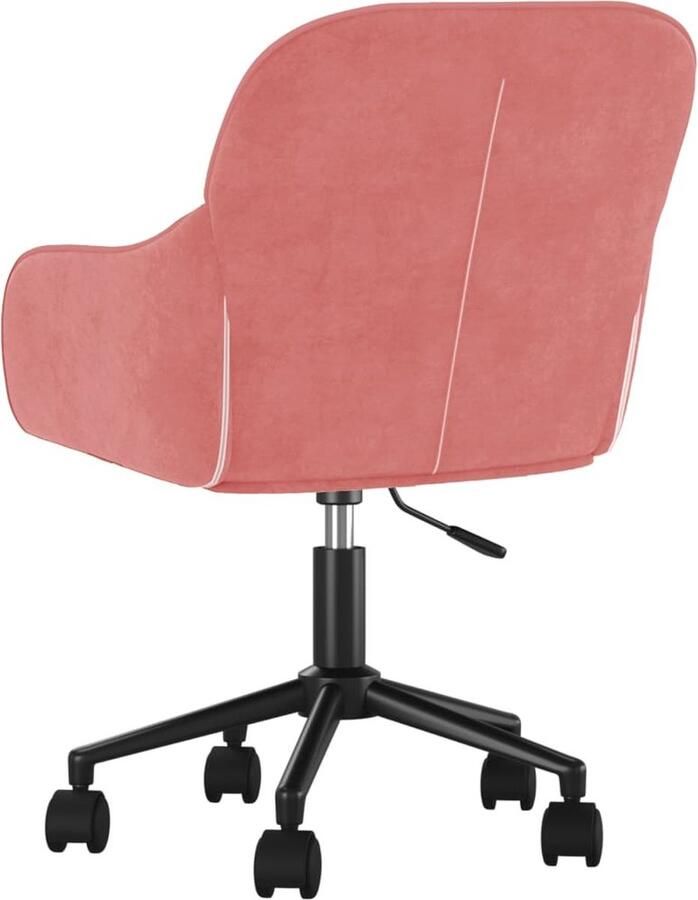 VidaXL Draaibare Eetkamerstoelen Roze Set van 2 Eetkamerstoelen Fluweel Stoelen Roze Stoelen Design Stoelen Comfortabele Stoelen