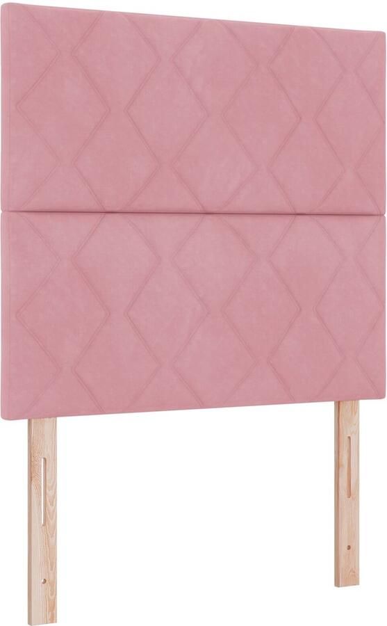 VidaXL Roze Fluwelen Hoofdbord met Diamantblokken Ontwerp 100 cm Roze Fluwelen Hoofdbord met Diamantblokken Ontwerp 200 cm