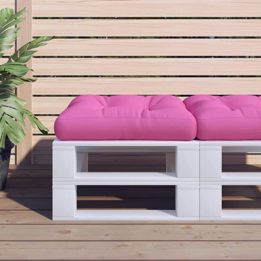 VidaXL Roze Palletkussen 50x50x12 cm Waterafstotend Palletkussentje Buitenkussen Tuinkussen Lounge Kussen Zithoek Patio Set Relaxen - Foto 2