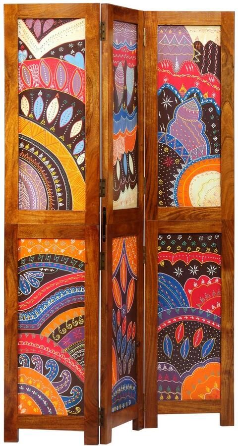 VidaXL Ruimteverdeler 3 Panelen Honingbruin 35x1.5x160 cm Massief Hout Acacia