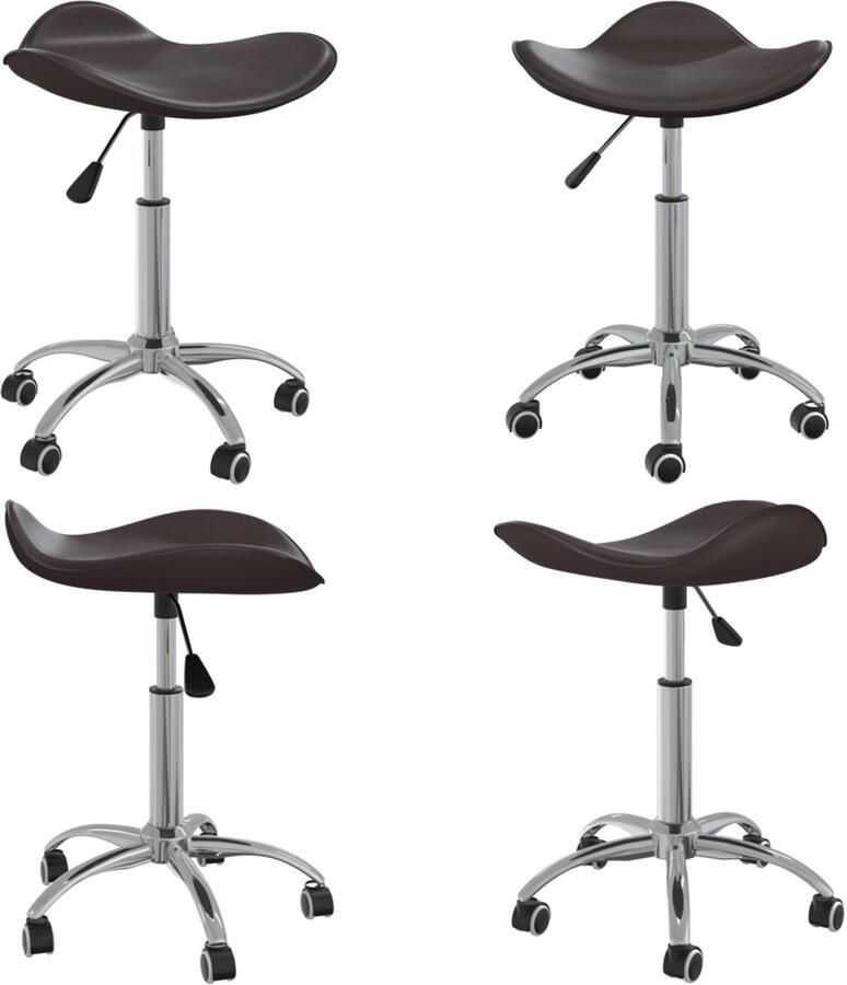 VidaXL Salonkruk kunstleer bruin Spakruk Spakrukken Kruk Krukken