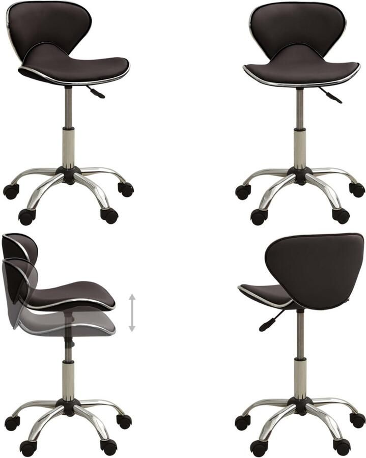 VidaXL Salonkruk kunstleer bruin Werkkruk Werkkrukken Stoel Stoelen