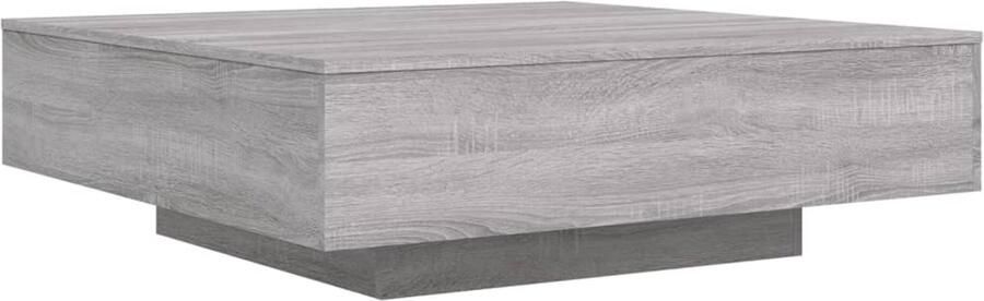 VidaXL Salontafel 100x100x31 cm bewerkt hout grijs sonoma eikenkleurig Salontafel Salontafels Bijzettafel Banktafel