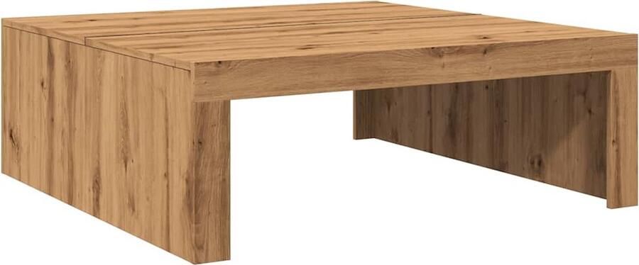 VidaXL Salontafel 100x100x35 cm bewerkt hout artisanaal eikenkleurig - Foto 2