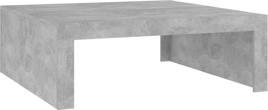 The Living Store Salontafel Betongrijs 100 x 100 x 35 cm Stabiel en duurzaam Salontafel Salontafeltje Koffietafel Tv-tafel Betonlook - Foto 3