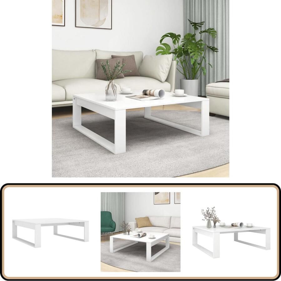 VidaXL Salontafel 100x100x35 cm Bewerkt hout Wit Salontafel Witte Salontafel Houten Salontafel Bewerkt Hout Koffietafel Tv Tafellaar Living Room Furniture Interieurdecoratie Meubilair
