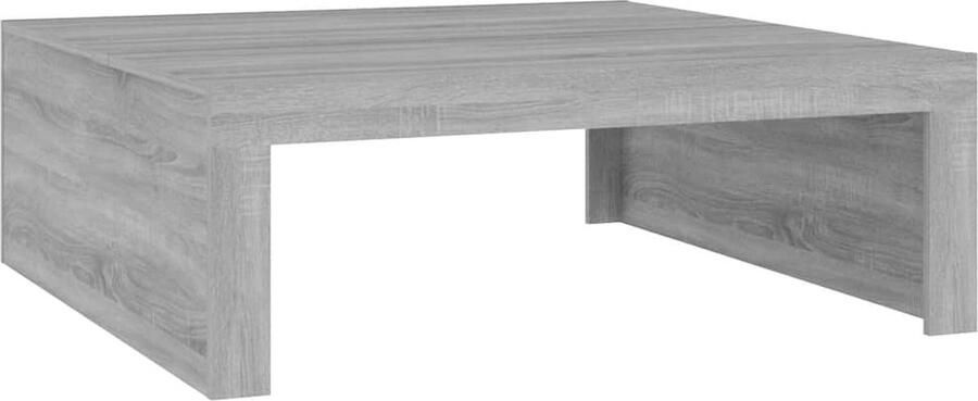 The Living Store Salontafel 100x100x35 cm bewerkt hout grijs sonoma eikenkleurig Salontafel Houten Salontafel Grijze Salontafel Sonoma Eiken Salontafel Modern Salontafel - Foto 3
