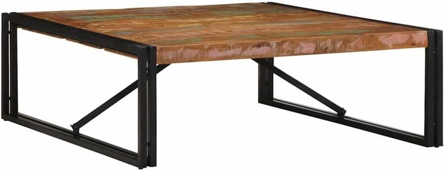 VidaXL Salontafel 100x100x35 cm massief gerecycled hout meerkleurig