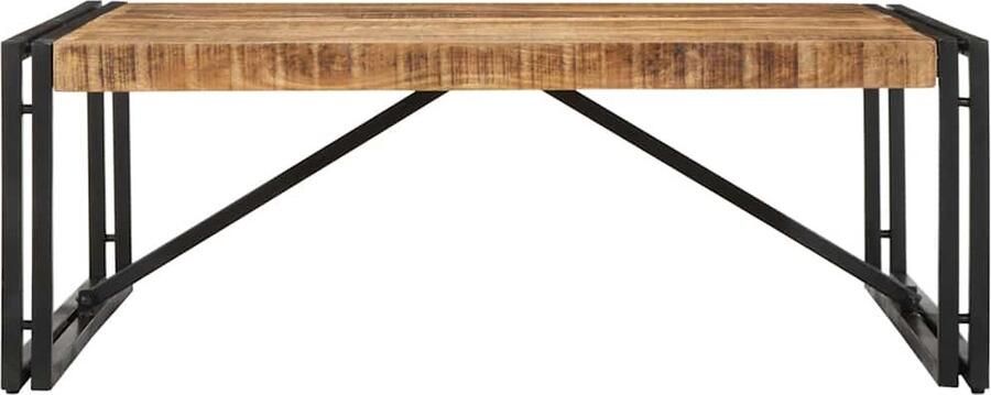 VidaXL Salontafel 100x100x35 cm massief ruw mangohout