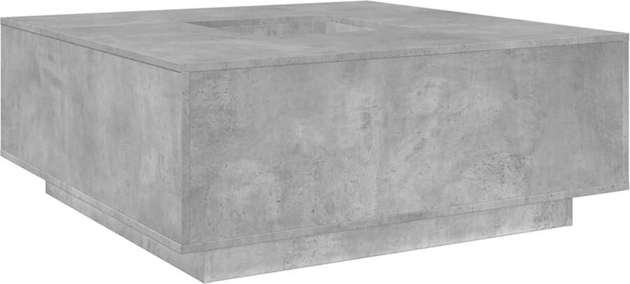 VidaXL Salontafel 100x100x40 cm bewerkt hout betongrijs