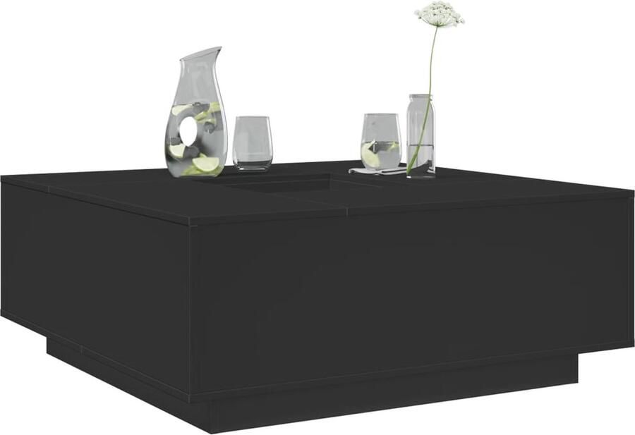 VidaXL -Salontafel-100x100x40-cm-bewerkt-hout-zwart - Foto 2