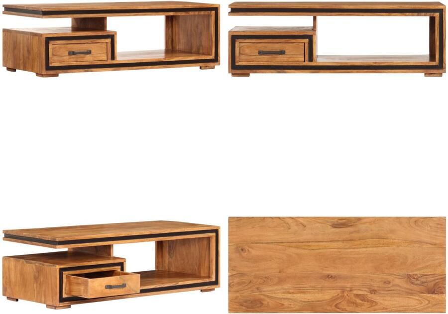 VidaXL Salontafel 100x45x33 cm massief acaciahout Salontafel Salontafels Houten Salontafel Houten Salontafels