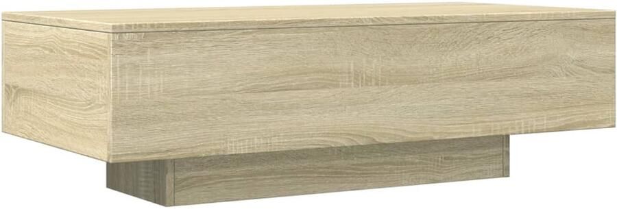 VidaXL Salontafel 100x49 5x31 cm bewerkt hout sonoma eikenkleurig Salontafel Salontafels Bijzettafel Banktafel